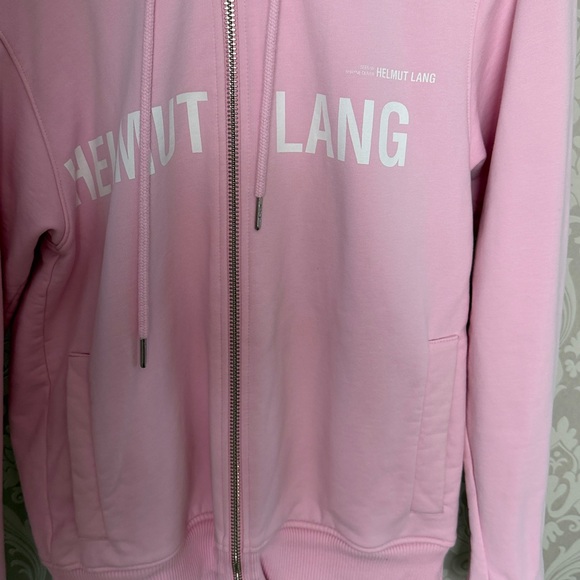 Helmut Lang Pink Shayne Oliver Campaign Print Zip Hoodie sweatshirt - Picture 8 of 13